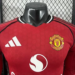 2025-26 Manchester United Home Long Sleeve Shirt - Player Edition view 3