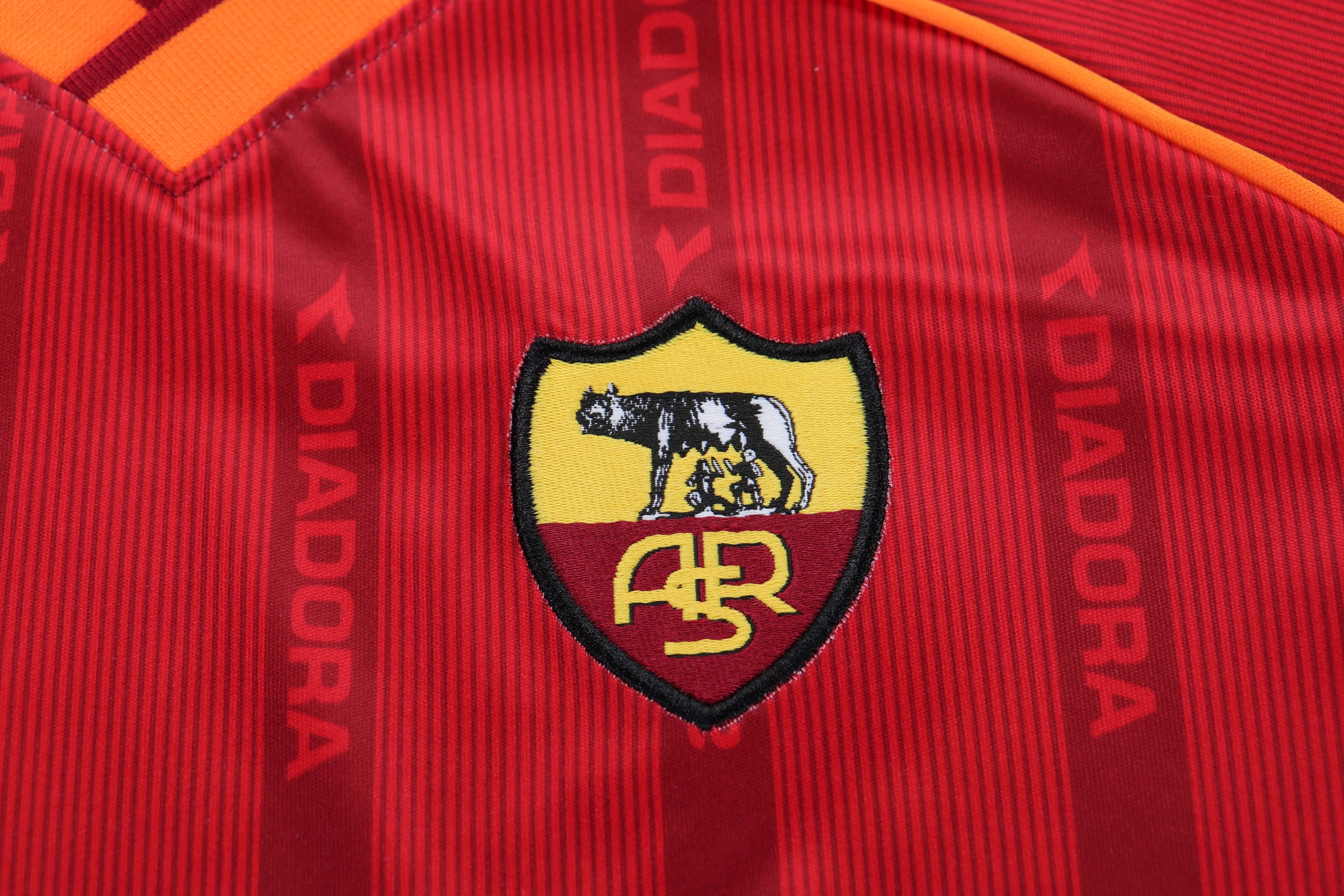 1999-00 Roma Home Retro Jersey - Children's Size view 3