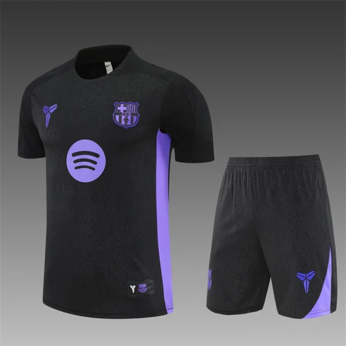 2025-26 Barcelona Black Joint Short Sleeve Training Jersey