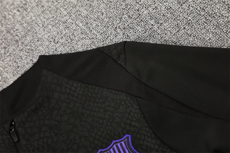 2025-26 Barcelona Black Half-Zip Training Jersey view 7