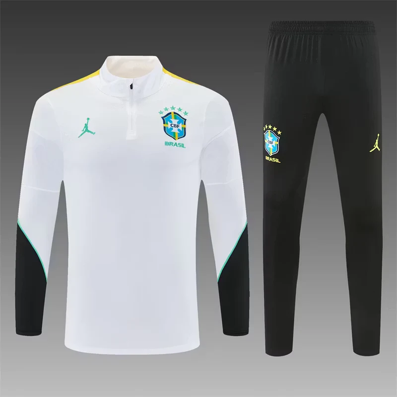 2026-27 Brazil Jordan White Half-Zip Training Jersey view 15
