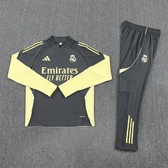 2025-26 Real Madrid dark grey half-zip training jersey view 14