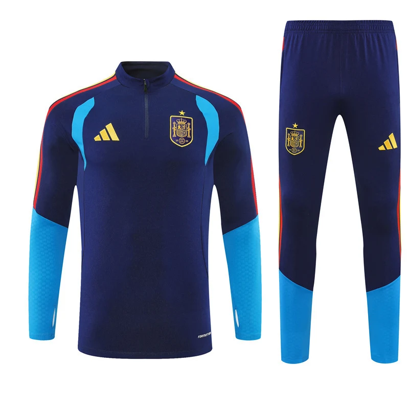 2026-27 Spain Royal Blue Half-Zip Training Jersey view 17