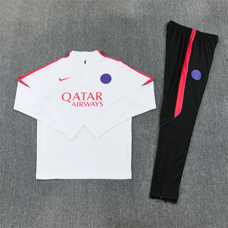 2026-27 Paris White Half-Zip Training Jersey view 15