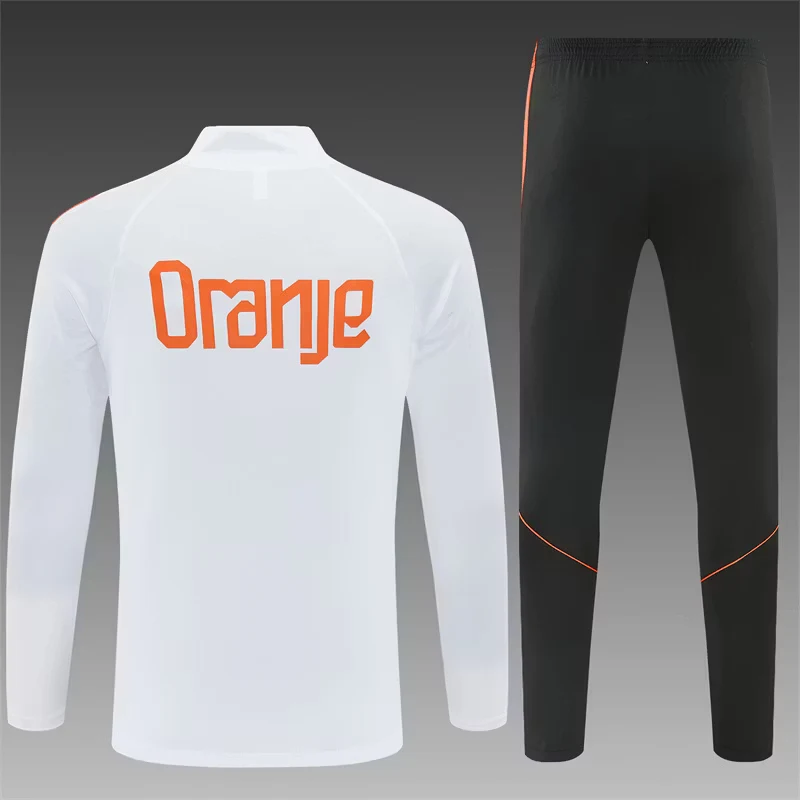 2026-27 Netherlands White Half-Zip Training Jersey view 2