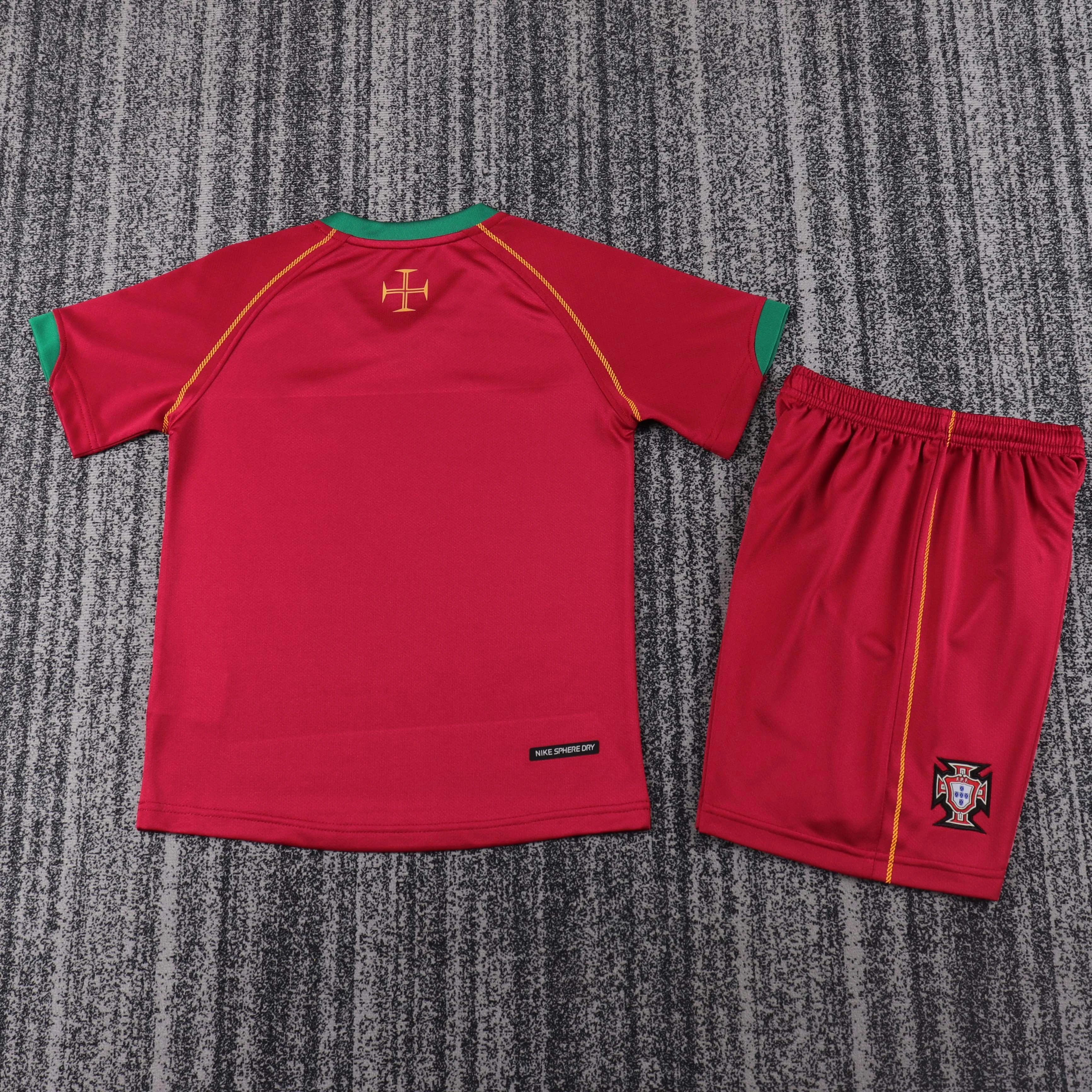 2006 Portugal Home Retro Shirt - Kids view 2