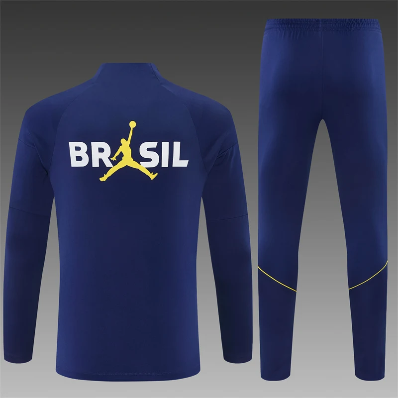 2026-27 Brazil Royal Blue Half-Zip Training Jersey view 2