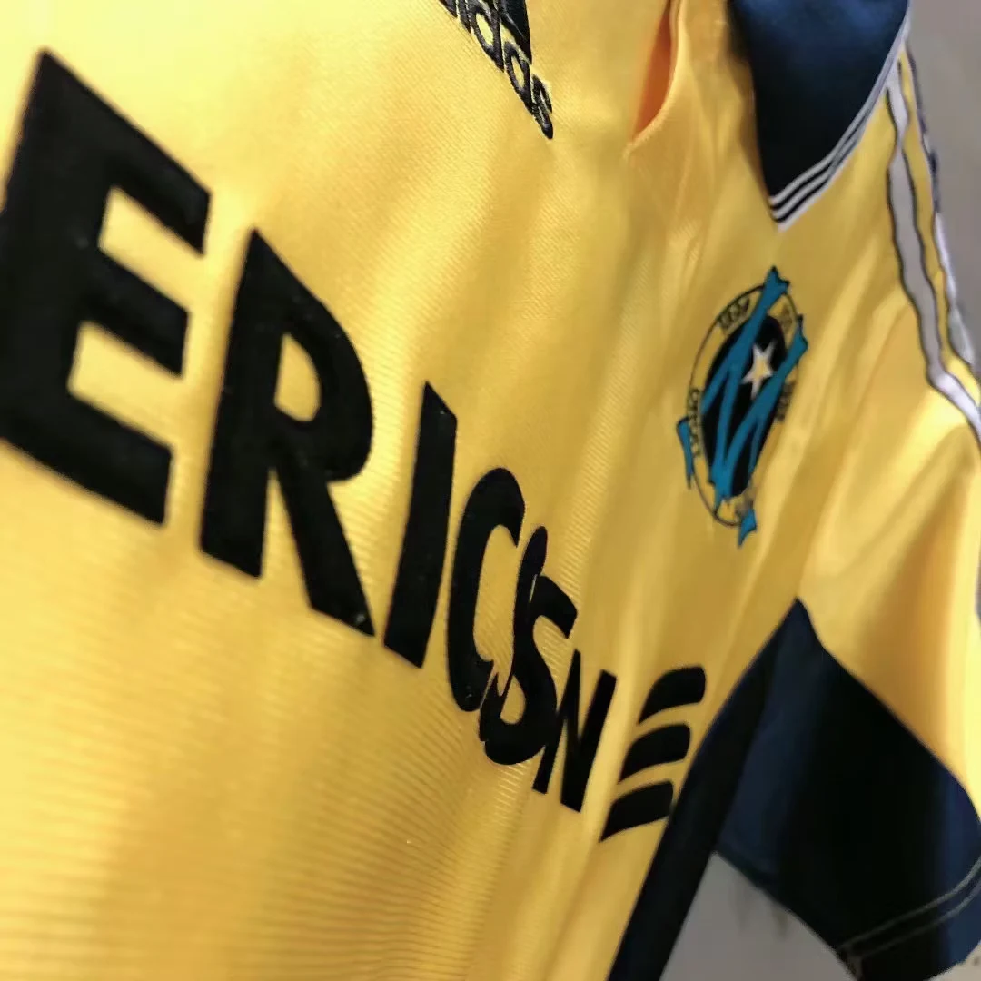 1998-99 Marseille gold vintage away jersey view 3