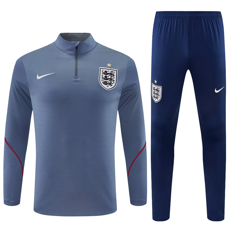 2026-27 England Grey Half-Zip Training Jersey view 20