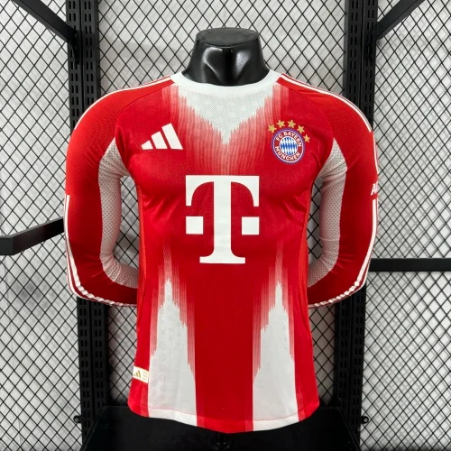 2025-26 Bayern Munich Home Long Sleeve Jersey - Player Edition