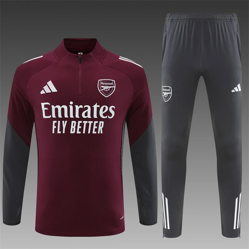 2025-26 Arsenal Red Half-Zip Training Jersey view 17
