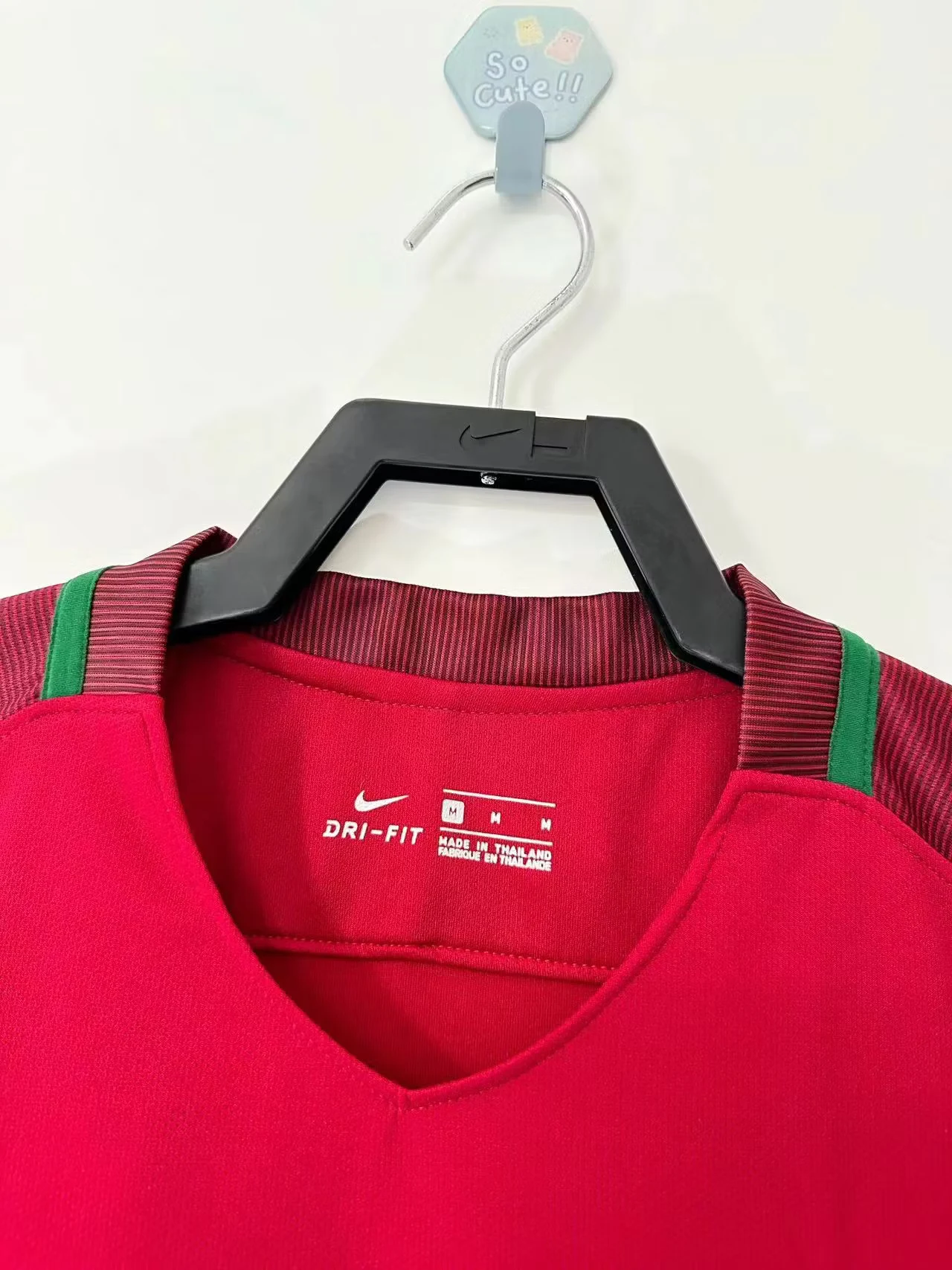 2016 Portugal Home Long Sleeve Retro Jersey view 5