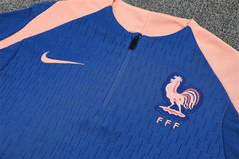 2025-26 France Blue Half-Zip Training Jersey view 5