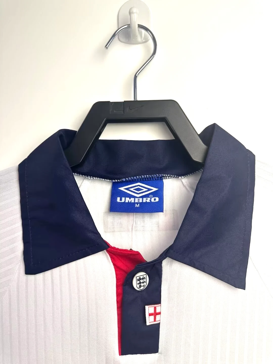 1998 England Home Long Sleeve Retro Jersey view 8