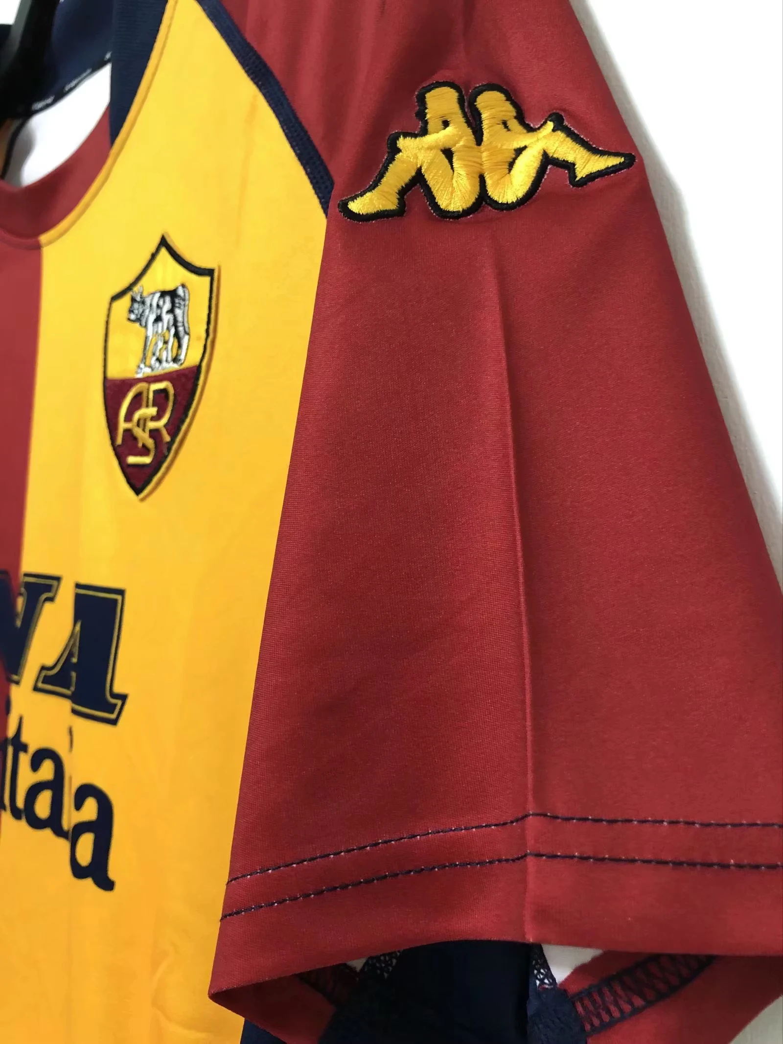 2000-01 Roma Home Retro Jersey view 7