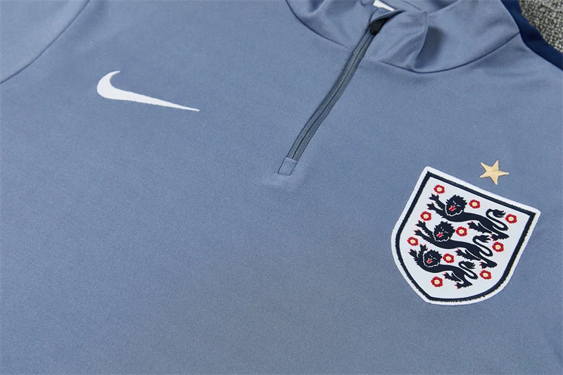 2026-27 England Grey Half-Zip Training Jersey view 5