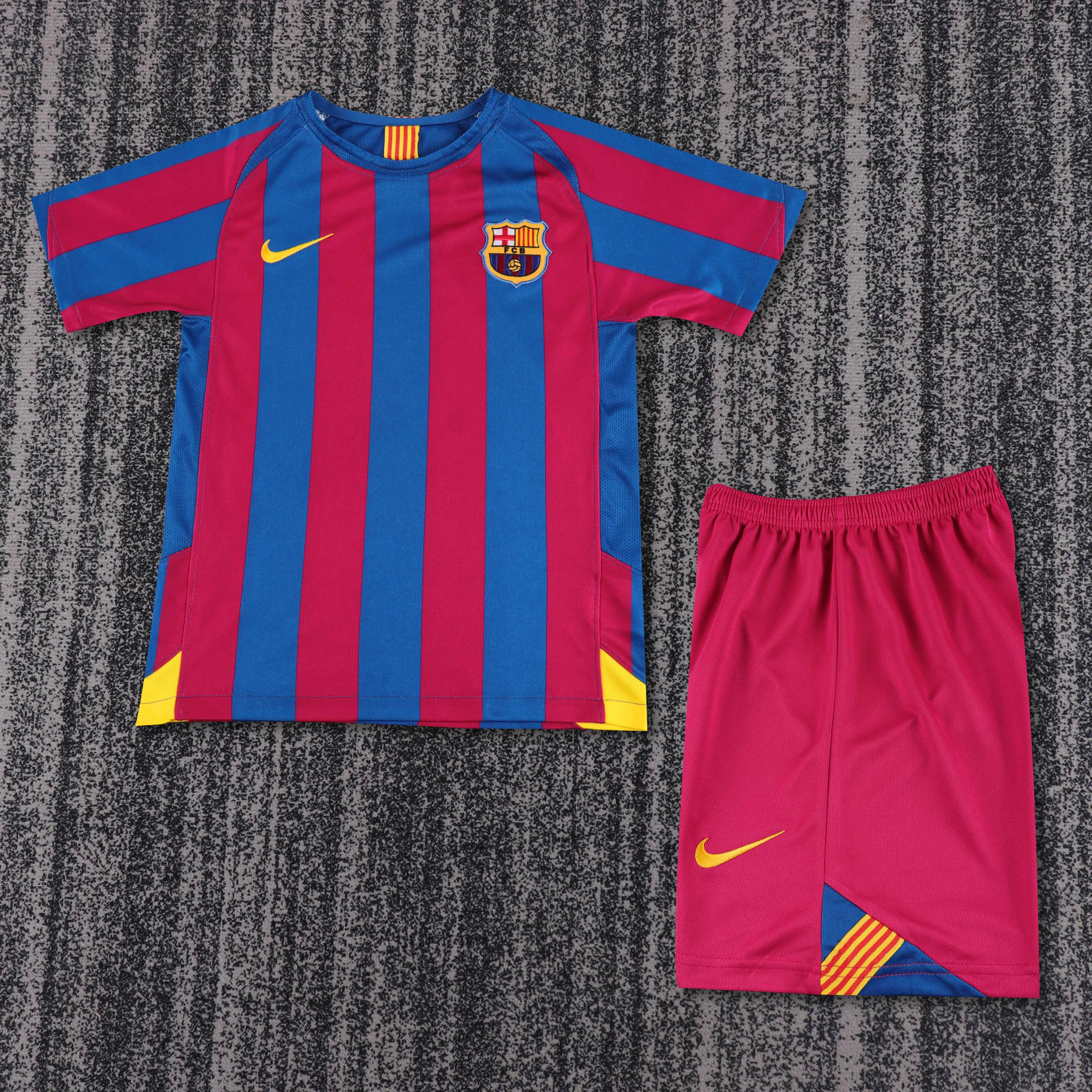 2005-06 Barcelona Home Edition Retro Shirt - Kids Size