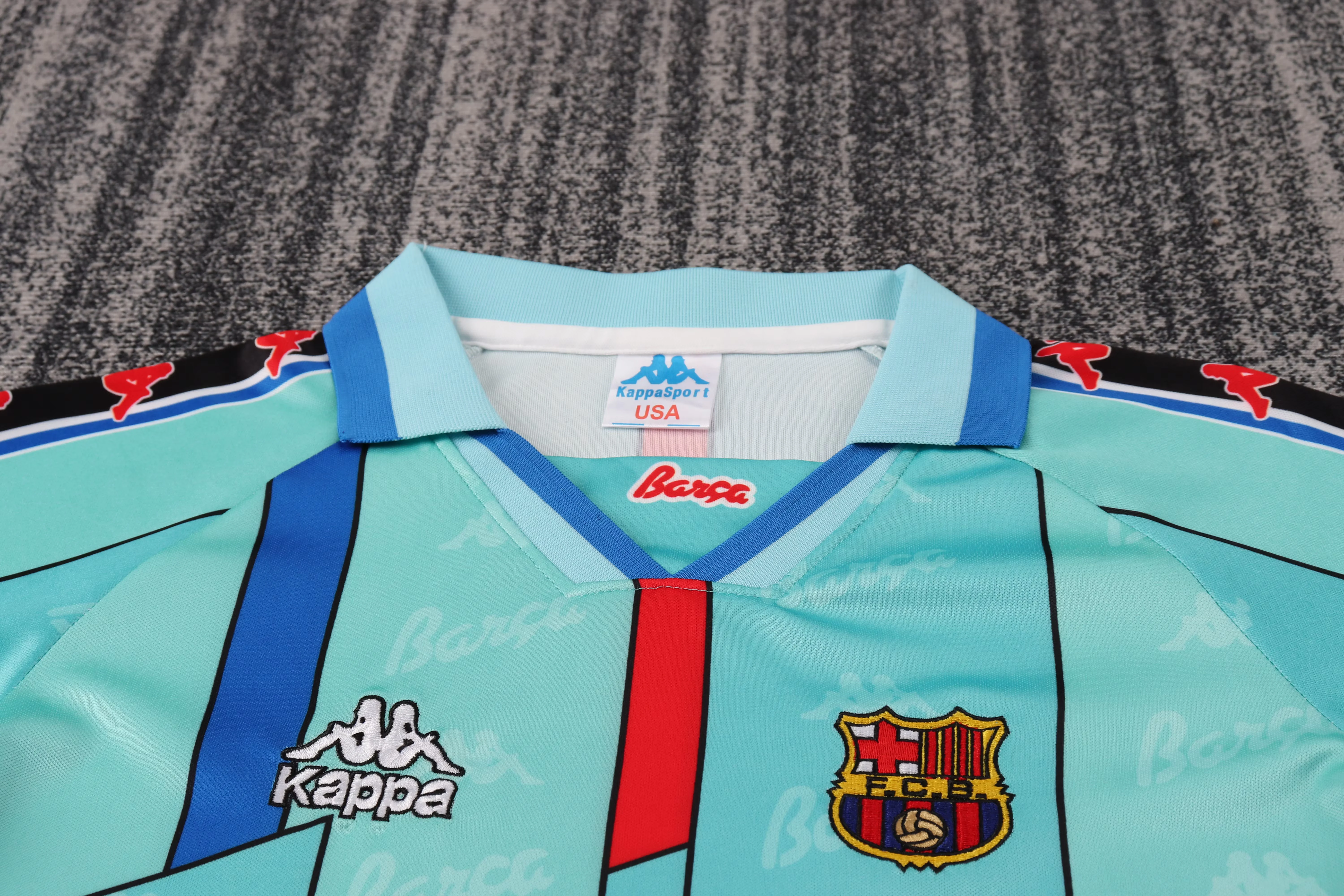 1996-97 Barcelona Away Retro Shirt - Kids Sizes view 8