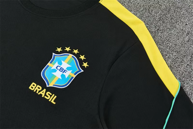 2026-27 Brazil Black Short-Sleeve Training Jersey view 6