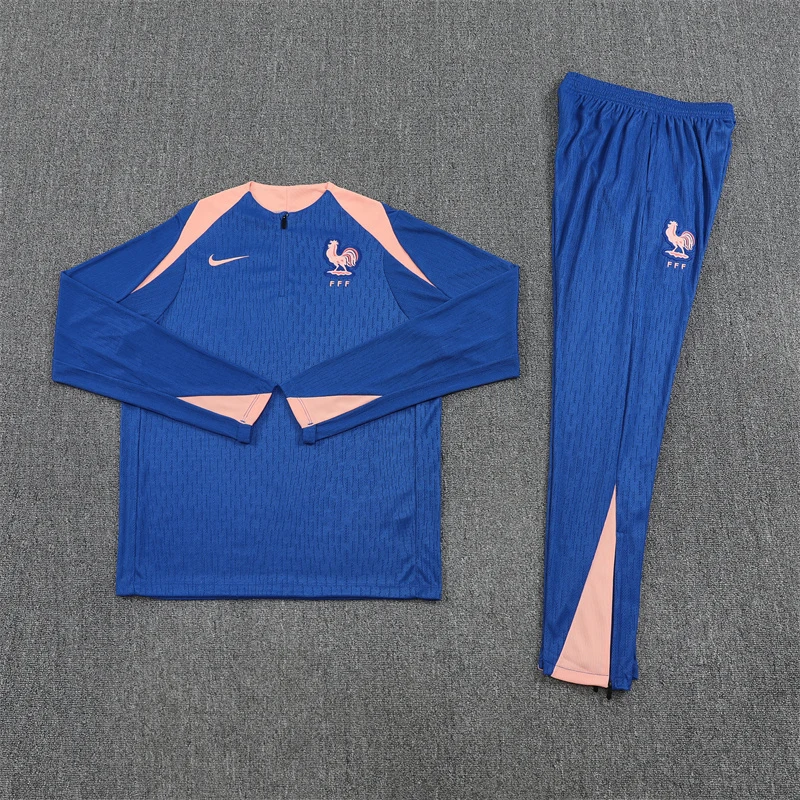 2025-26 France Blue Half-Zip Training Jersey view 15