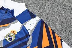 2025-26 Real Madrid yellow and blue camouflage half-pull training uniform jersey view 10