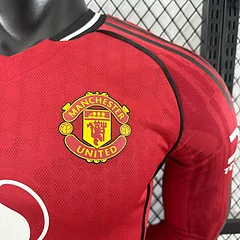 2025-26 Manchester United Home Long Sleeve Shirt - Player Edition view 5