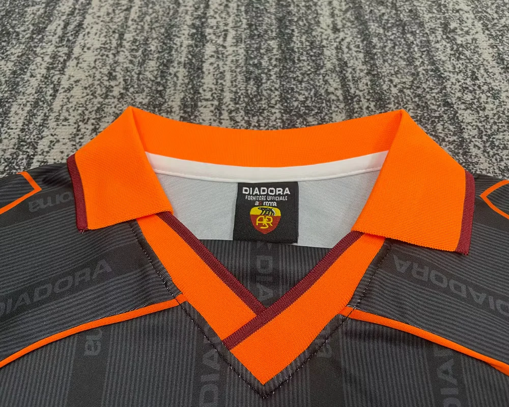 1999-00 Roma Away Retro Shirt - Kids view 3