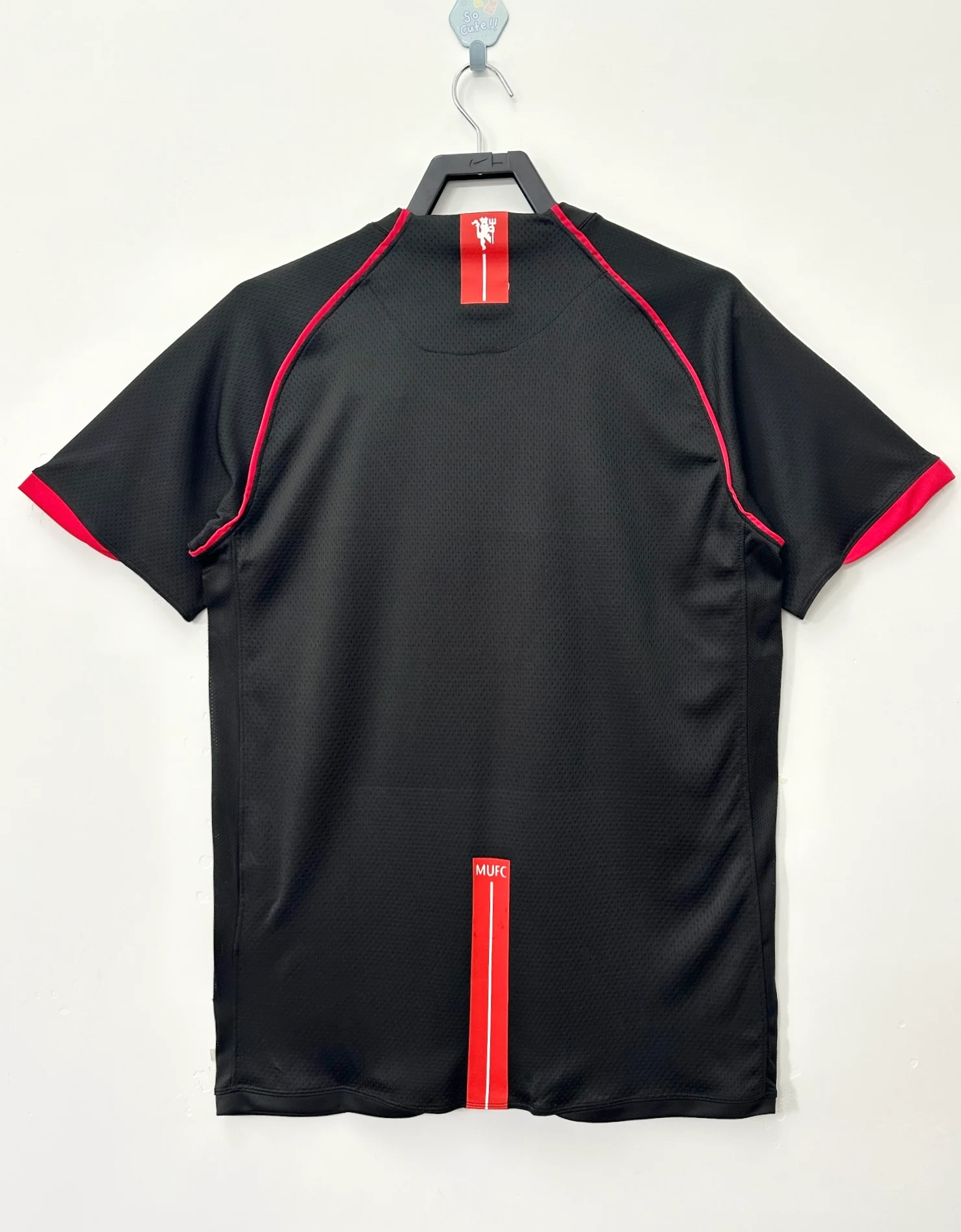 2007-08 Manchester United Away Black Retro Shirt view 2