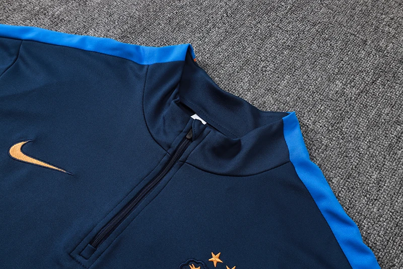 2026-27 France National Team Royal Blue Half-Zip Training Jersey view 3