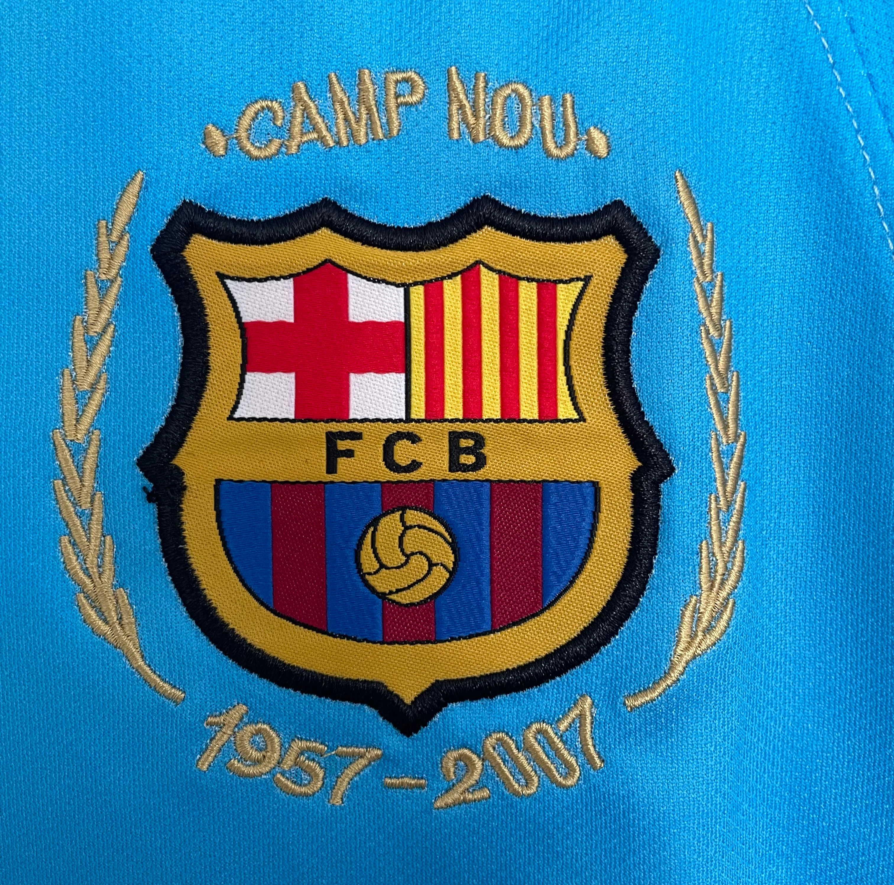 2007-08 Barcelona Away Retro Jersey view 5