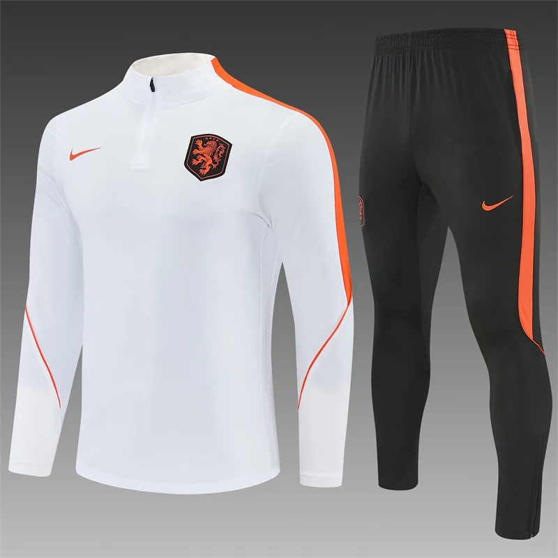 2026-27 Netherlands White Half-Zip Training Jersey