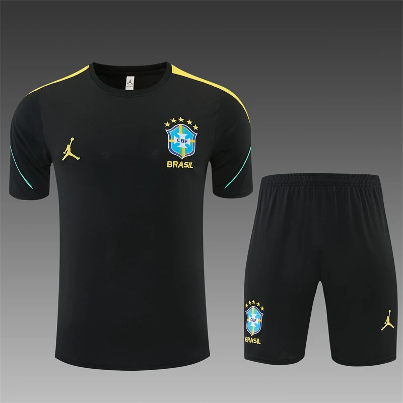 2026-27 Brazil Black Short-Sleeve Training Jersey view 3