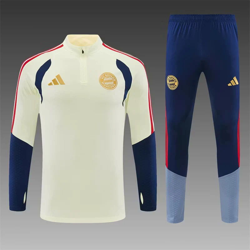 2026-27 Bayern Munich Beige Half-Zip Training Jersey view 20