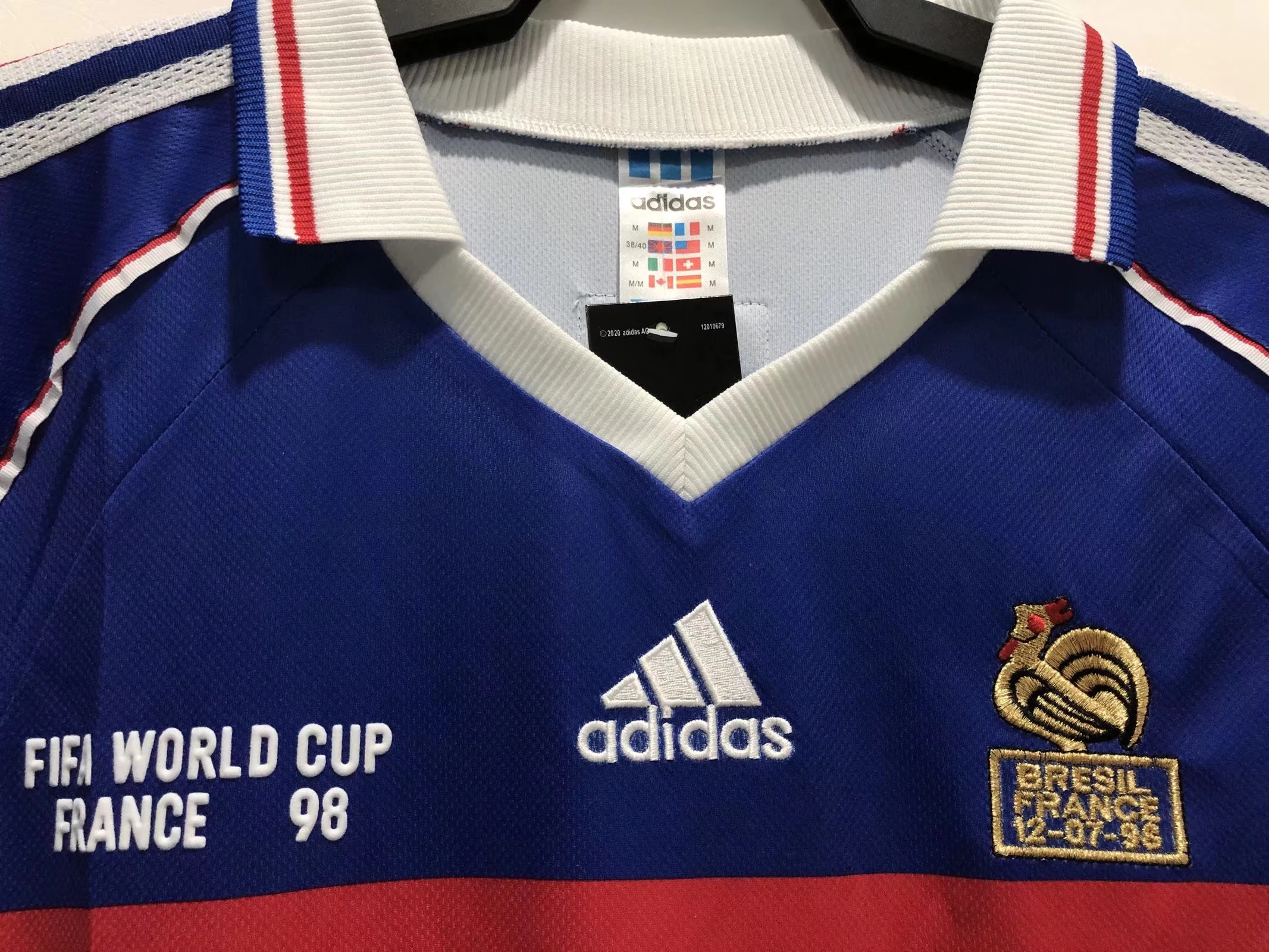 1998 France Home Long Sleeve Retro Jersey view 6