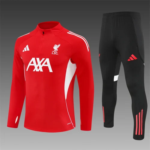 2025-26 Liverpool Red Half-Drawn Training Jersey