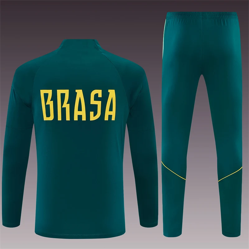 2026-27 Brazil Dark Green Half-Zip Training Jersey view 2