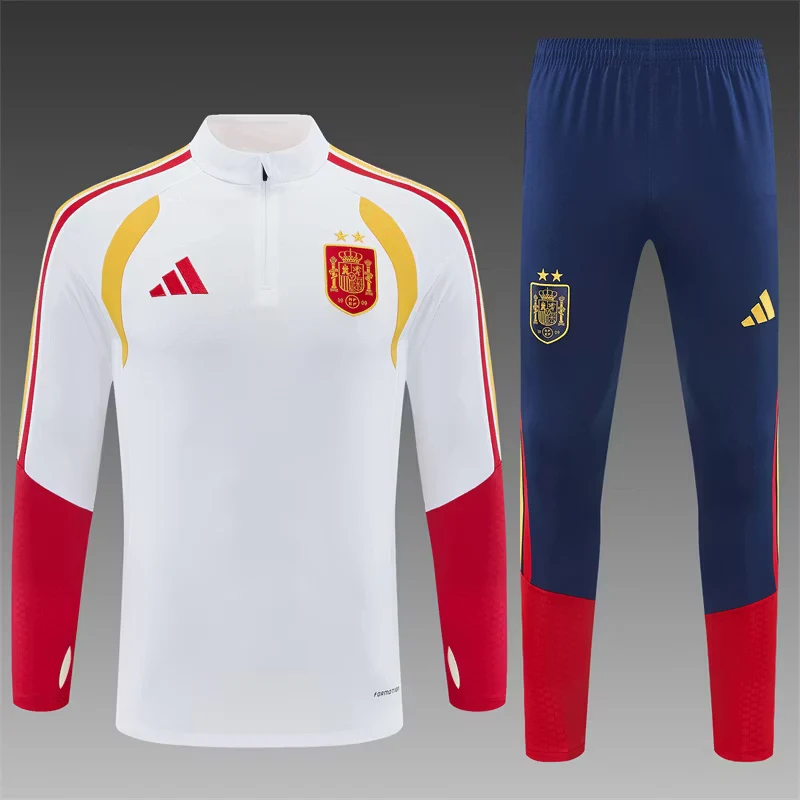 2026-27 Spain White Half-Zip Training Jersey (Two Stars) view 17