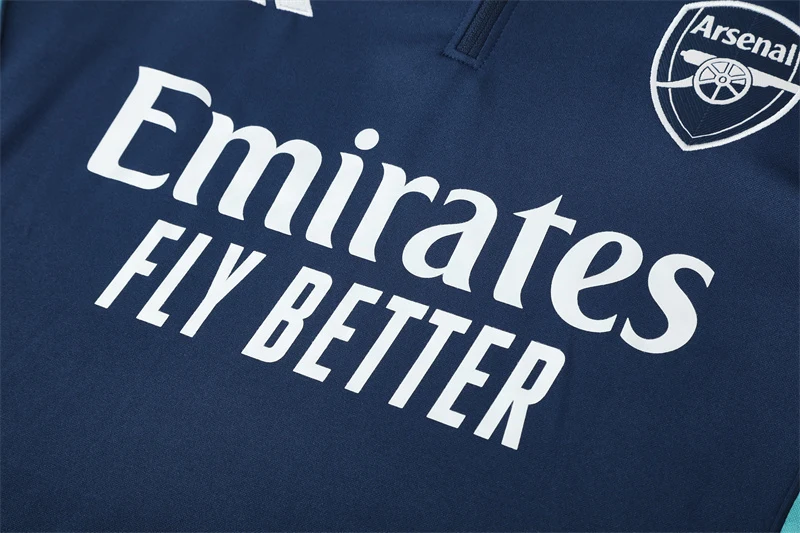 2025-26 Arsenal Royal Blue Half-Zip Training Jersey view 5