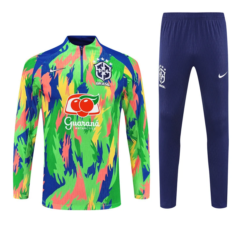 2025-26 Brazil Teal Half-Zip Training Jersey view 16