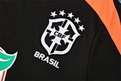 2025-26 Brazil Black Short Sleeve Training Jersey view 14