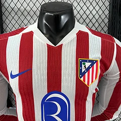 2025-26 Atletico Madrid Home Long Sleeve Shirt - Player Edition view 3