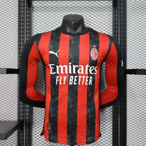 2025-26 AC Home Long Sleeve Jersey - Player Edition