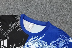 2025-26 Real Madrid Black Blue Short Sleeve Training Jersey view 10