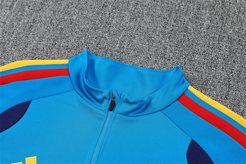 2026-27 Spain Team Lake Blue Half-Zip Training Jersey (Two Stars) view 11