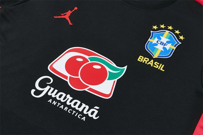 2026-27 Brazil Black Short-Sleeve Training Jersey view 7