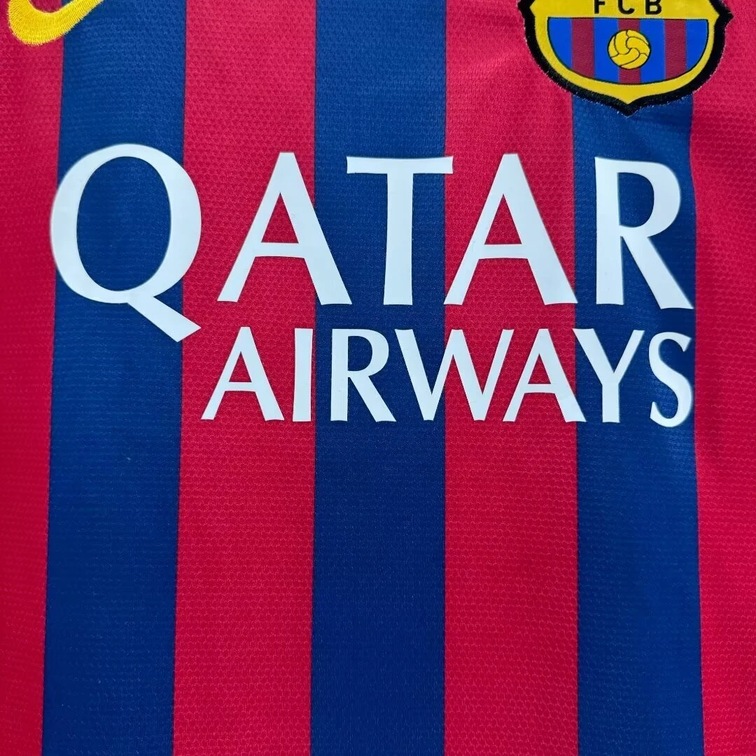 2013-14 Barcelona Retro Home Jersey view 6