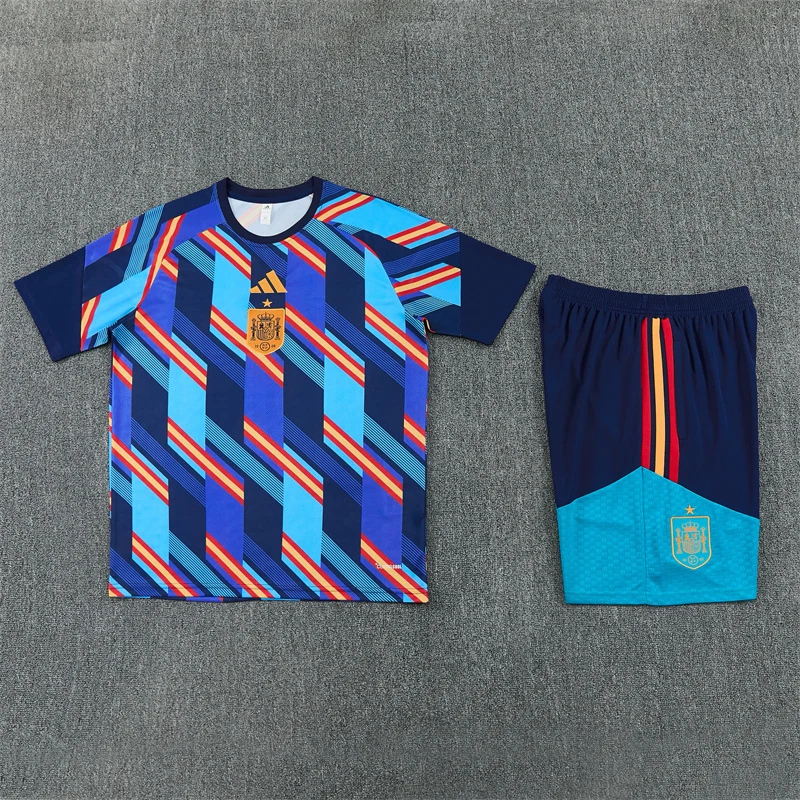 2026-27 Spain Royal Blue Short-Sleeve Training Jersey view 12