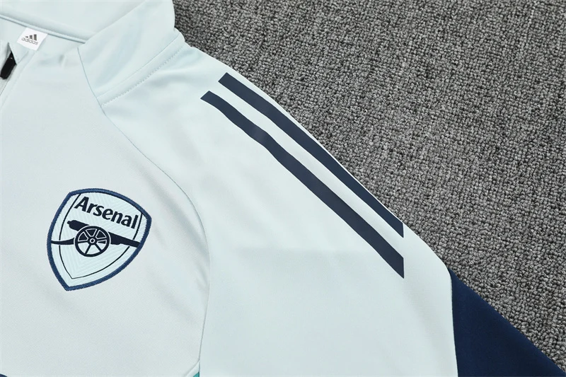 2025-26 Arsenal Light Grey Half-Zip Training Jersey view 14