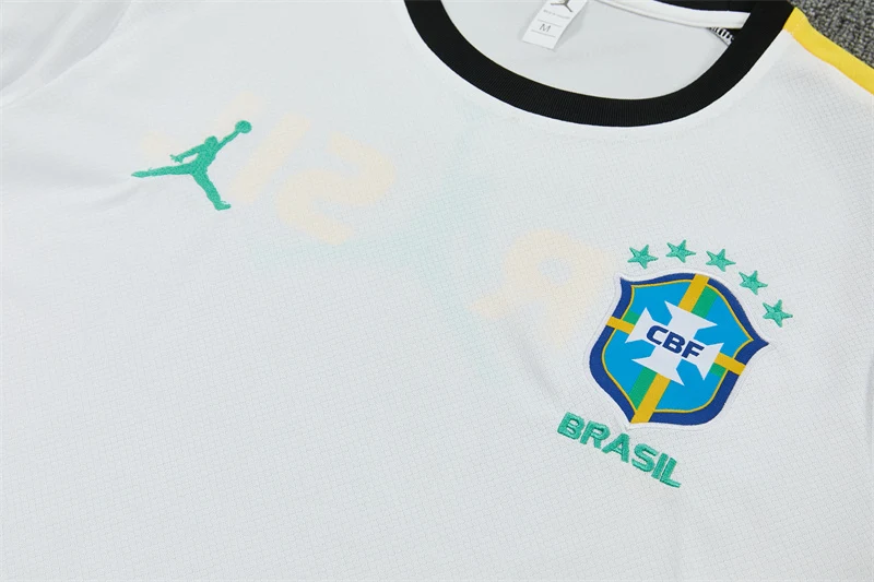 2026-27 Brazil Jordan White Short-Sleeve Training Jersey view 4