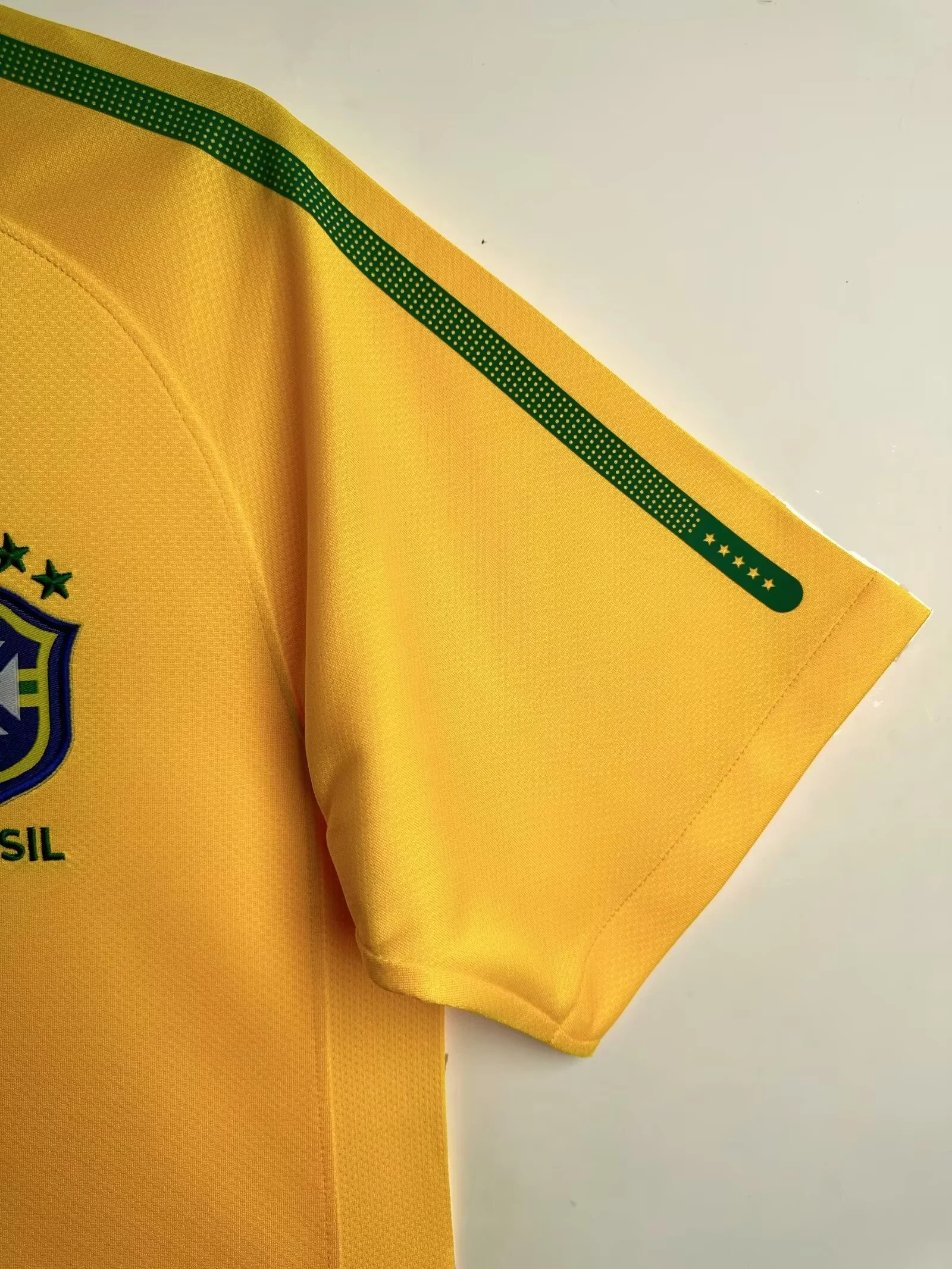 2010 Brazil Home Retro Jersey view 8